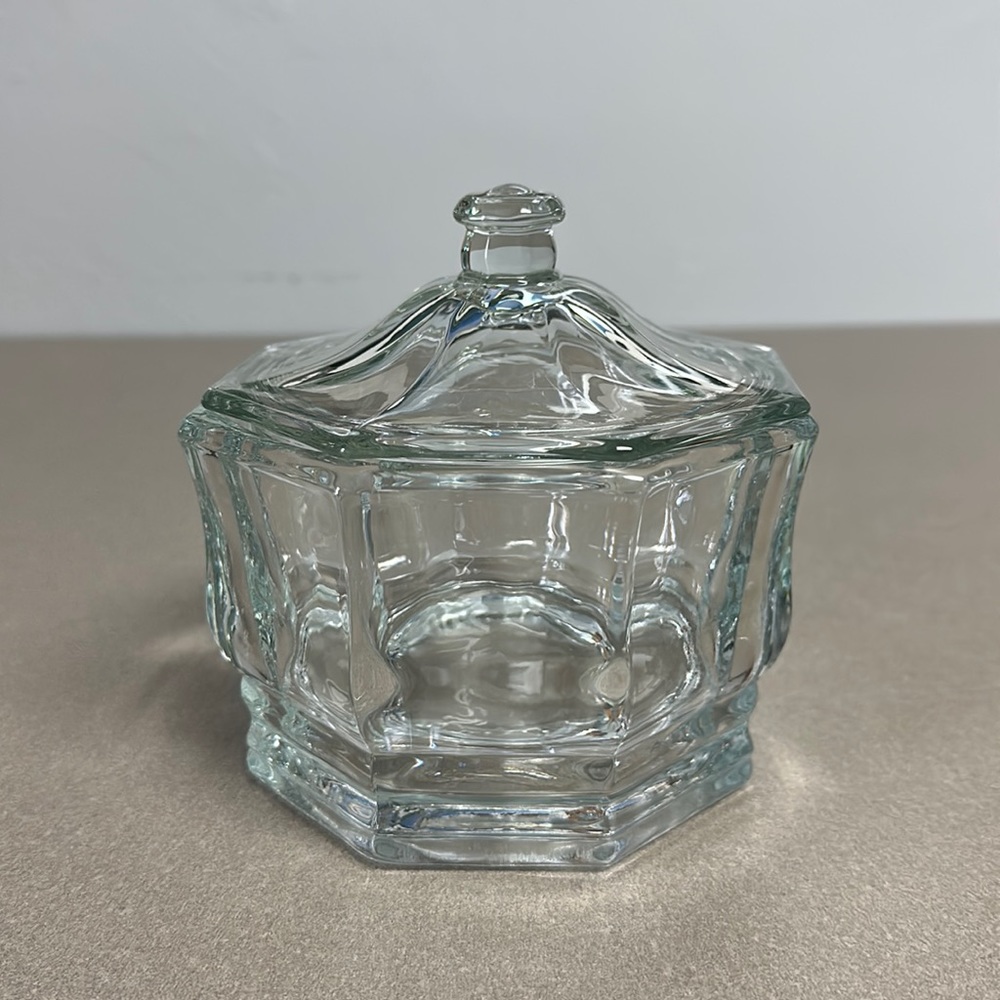 Fostoria Glass Candy Dish 6” octagon 3.5” deep. Just Add candy